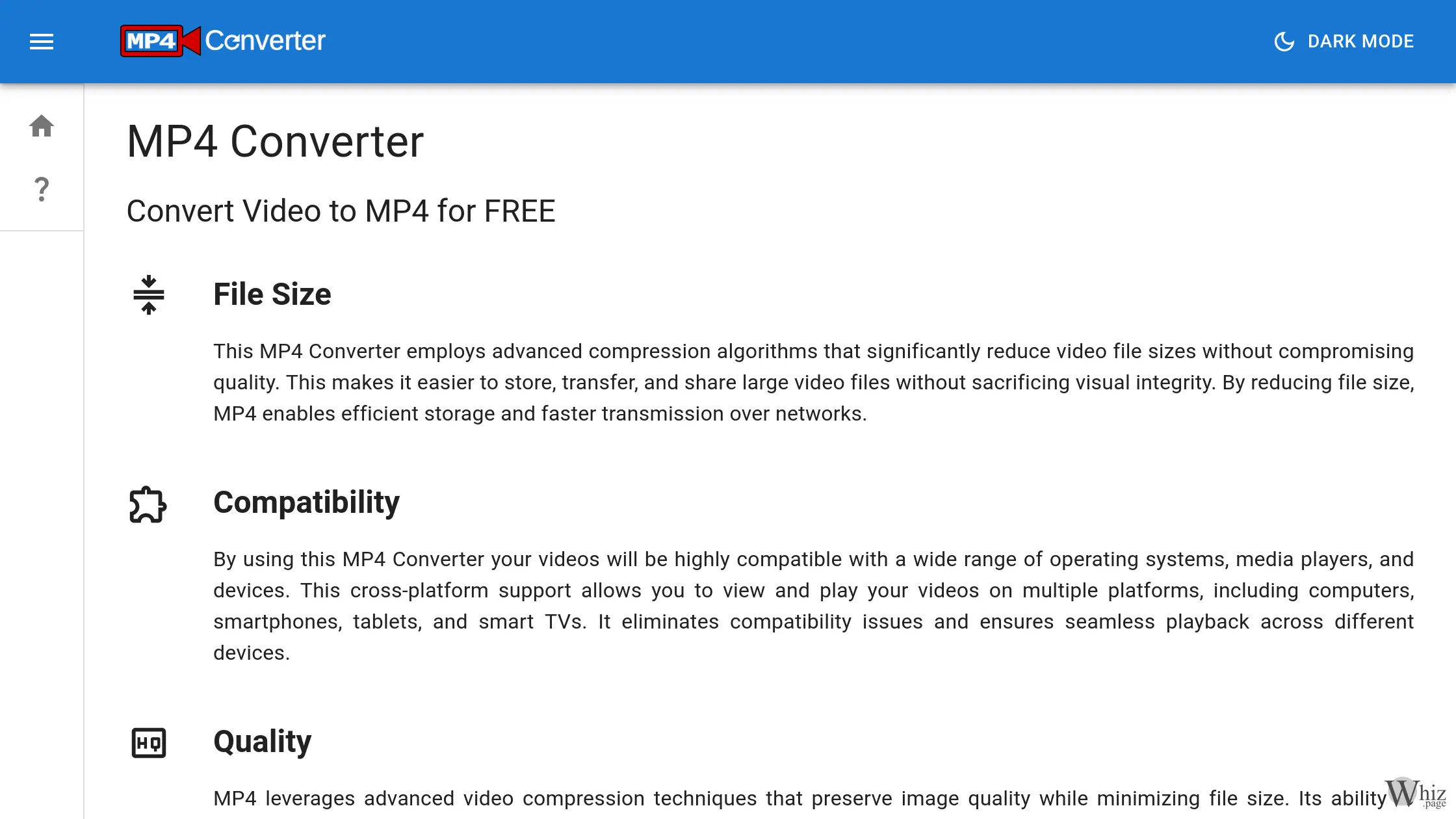 MP4Converter.app Homepage