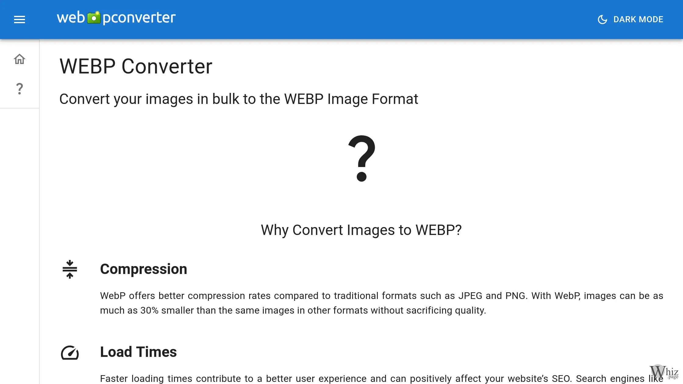 WebPConverter.app Homepage