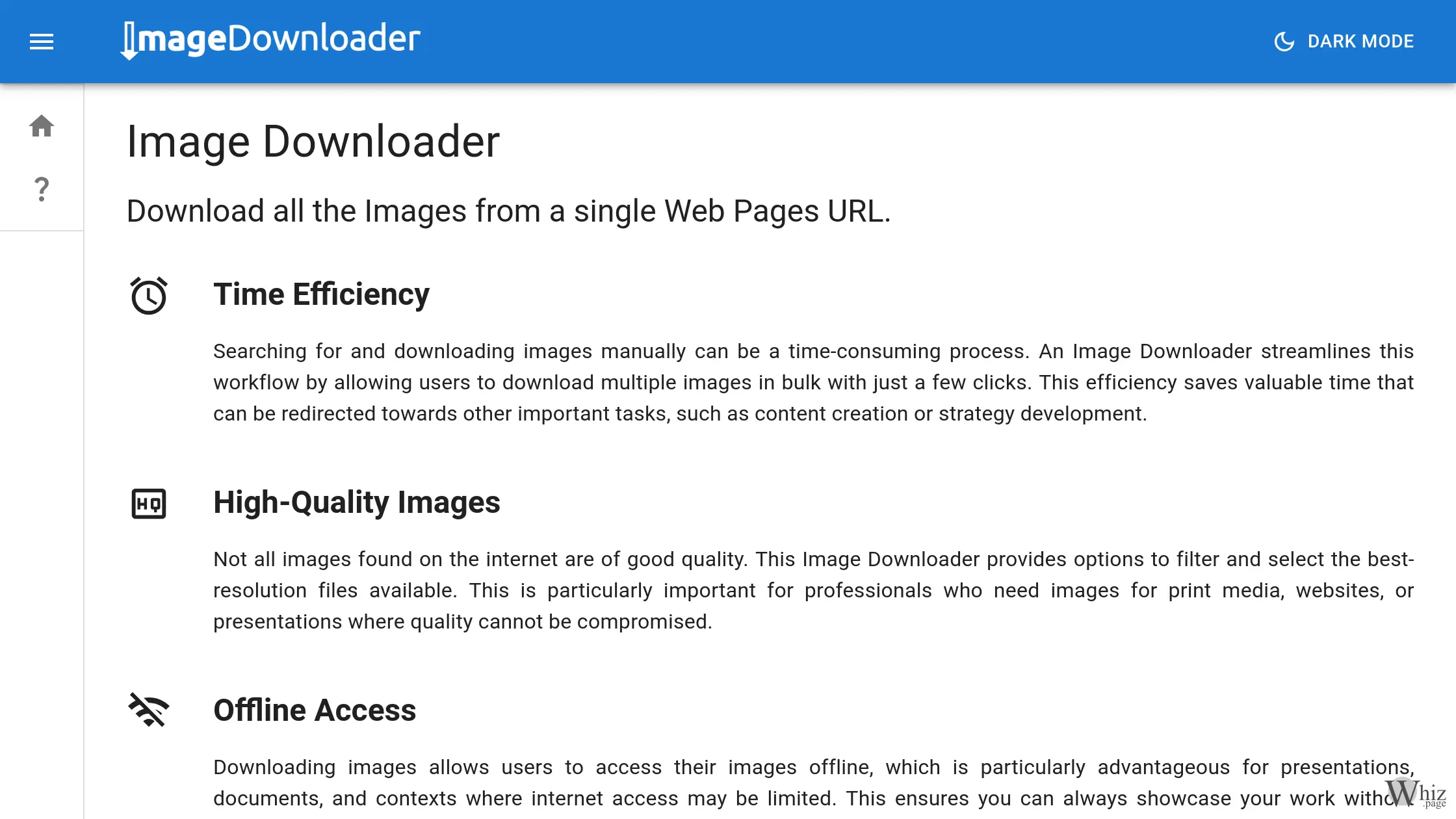 ImageDownloader.website Homepage